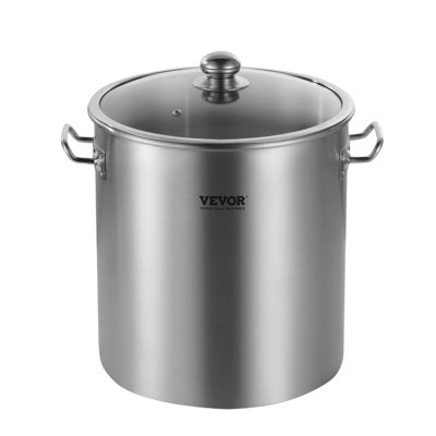 24QT Stainless Steel Stockpot Cooking Kitchen Sauce Pot with Lid Handle