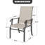 Outdoor 2-piece PVC-coated polyester Dining Chairs With Ergonomic Design, Beige