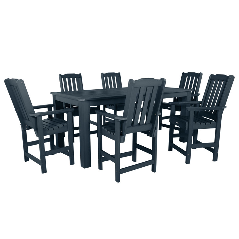 Ensemble repas pour 6 personnes Kile, Bleu fédéral, L 84 po x l 42 po x H 36 po
