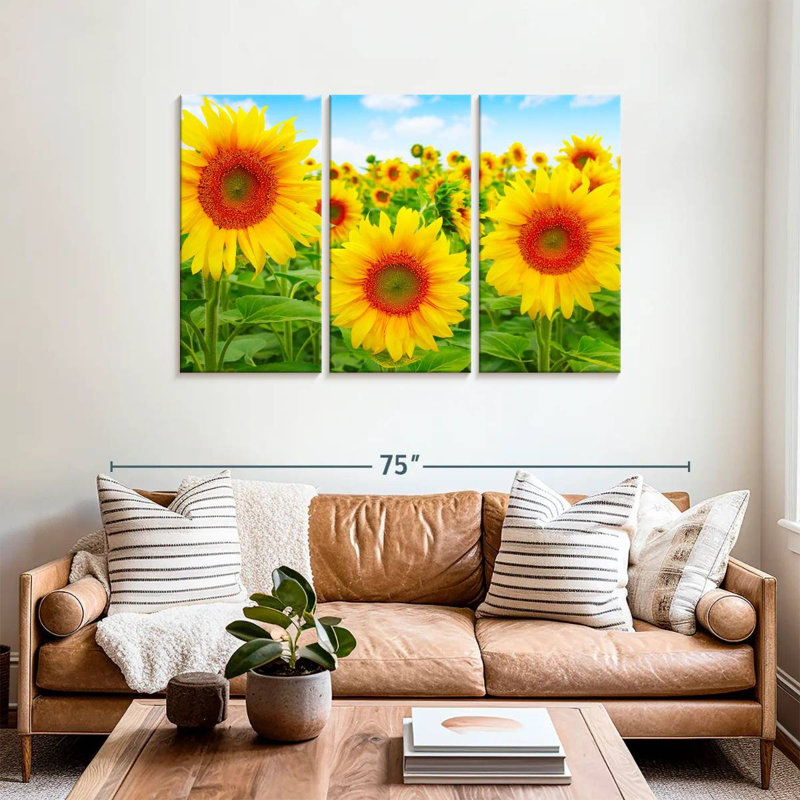 Champ de tournesols Alvord, H 36 po x l 57 po