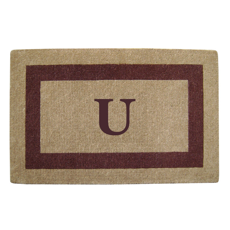 Tapis de porte antidérapant pour l'extérieur, L 22 po x L 36 po, Brun, U