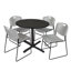 Table ronde Regence Cain et 4 chaises empilables Zeng-73412196-73412202
