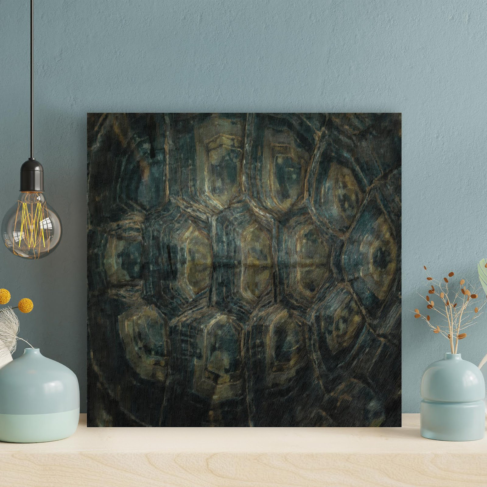 Bayou Breeze Black Turtle Shell - 1 Piece Square Graphic Art Print On ...