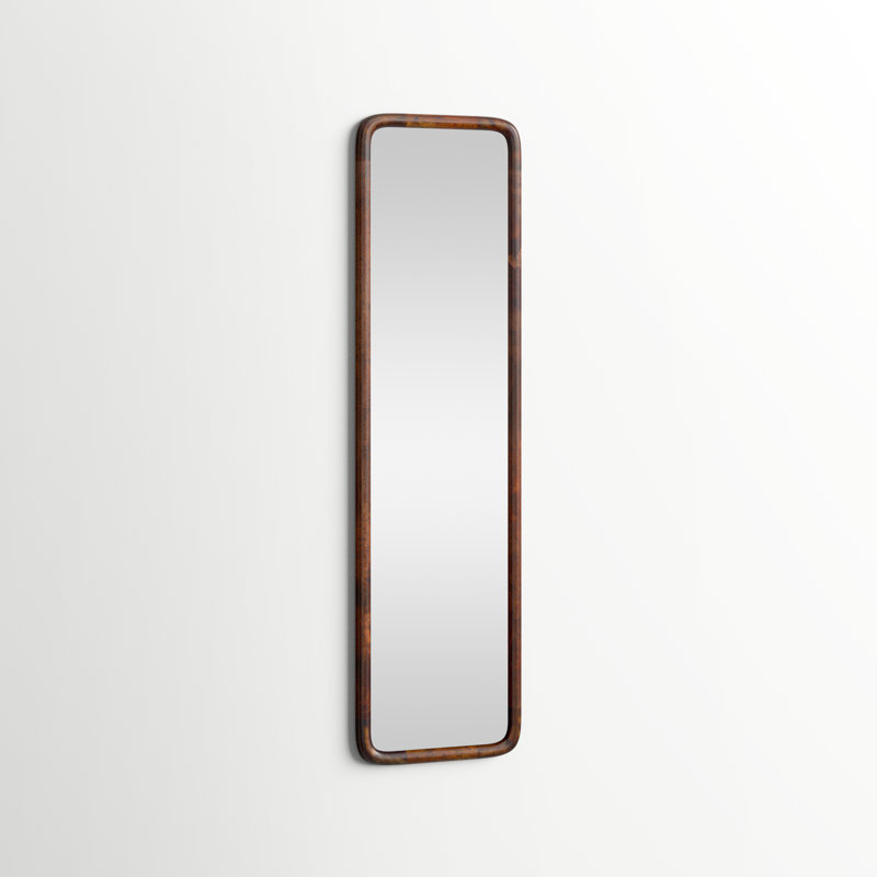 Aundra Solid Wood Mirror, Walnut