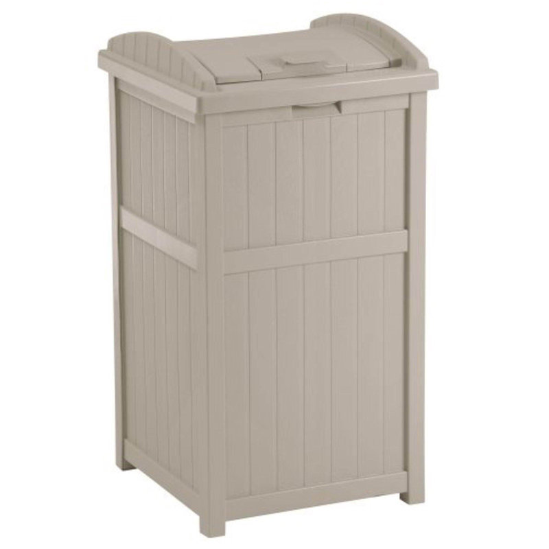 Poubelle d'extérieur Suncast Trash Hideaway, 33 Gallon, Taupe