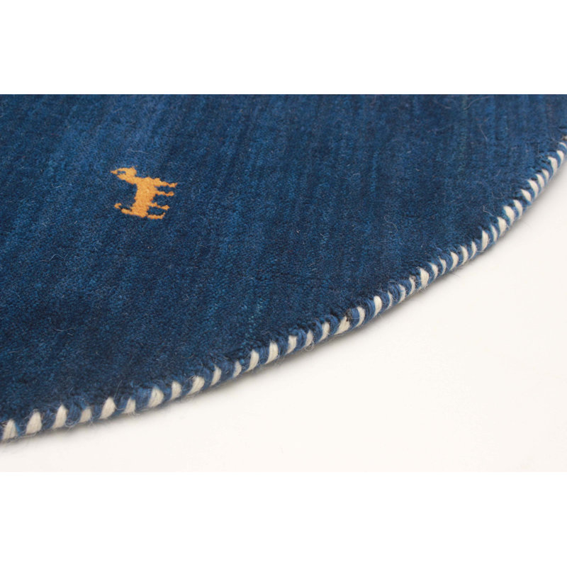 Tapis bleu marine Kashkuli Gabbeh 3 pi 10 po x 3 pi 10 po