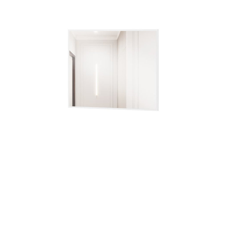 Simply Rectangle Mirror, White Wood