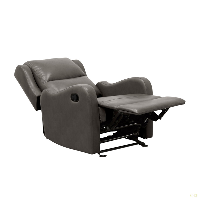 Fauteuil oscillant en similicuir et fauteuil inclinable 1pc, Gris