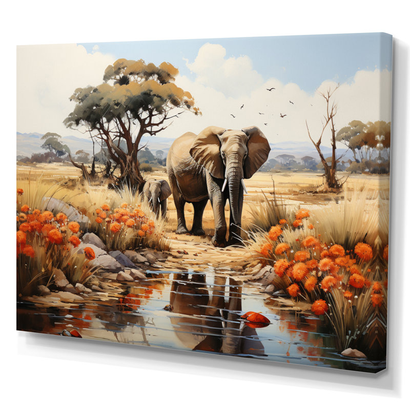 African Natures Symphony sur impression sur toile, H 12 po x l 20 po x P 1 po, Toile tendue