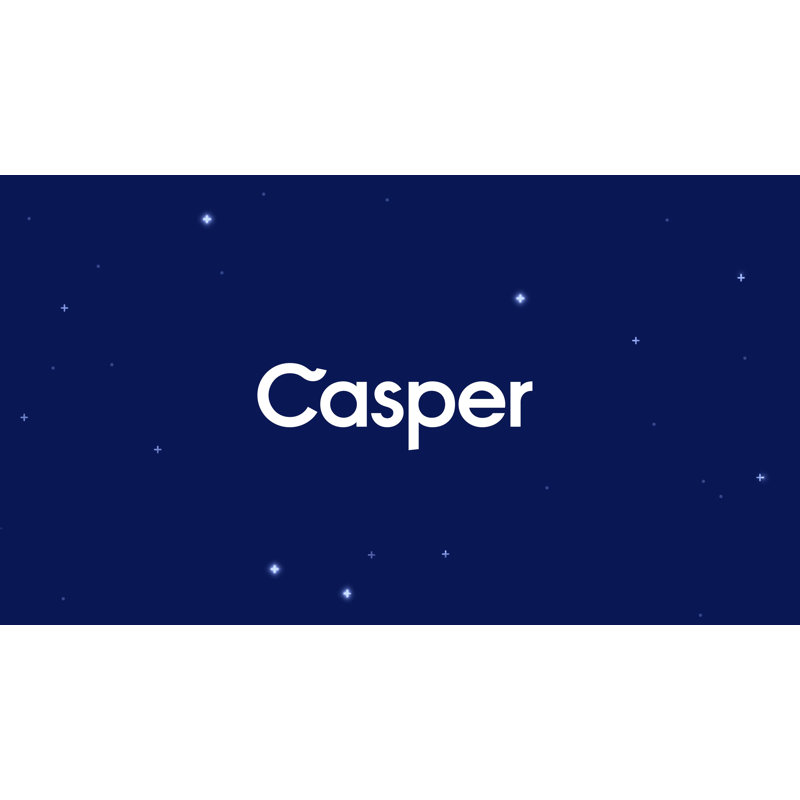 Casper Standard White Hybrid Pillow with Plush Knit Shell