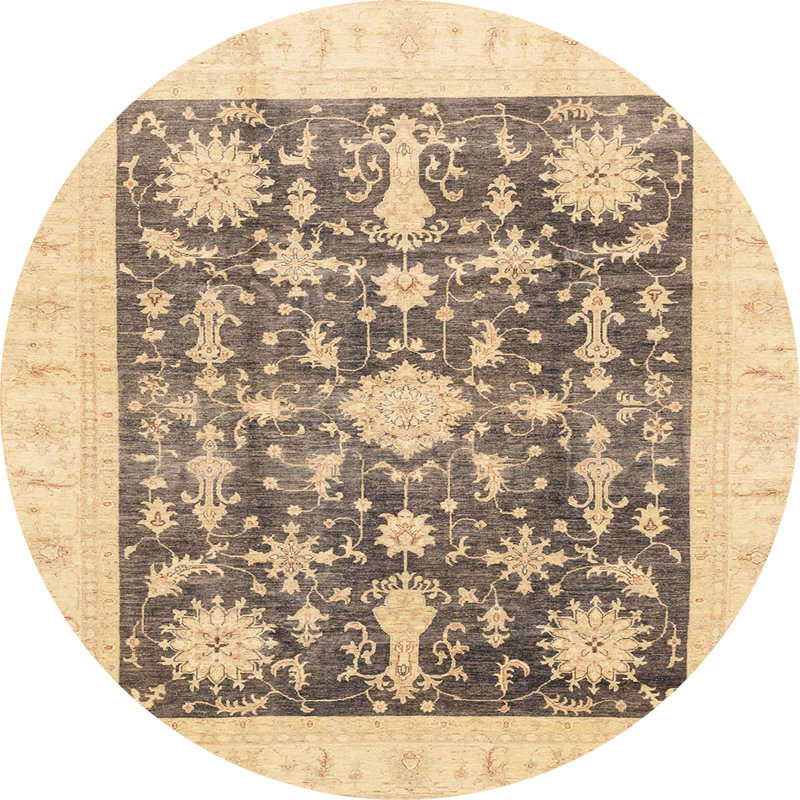 Tapis abstrait moderne 3787, Rond 8 pi