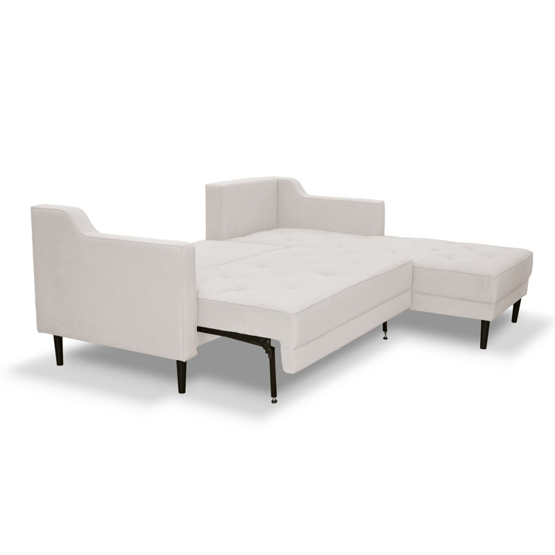 4 Seater Sofa Bed, Right Hand Facing, White