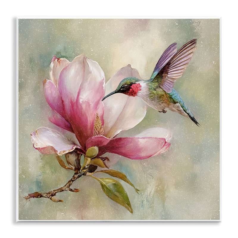 Plaque murale Magnolia Ruby Hummingbird, design par Tina LeCour