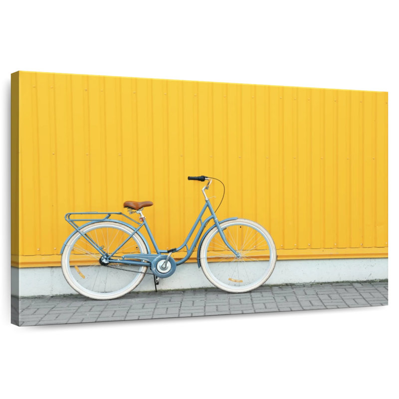 Mehar New Blue Bicycle, 30" H x 45" W