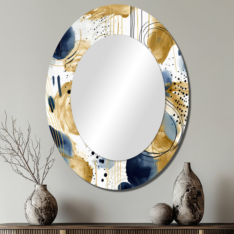 Louca - Abstract Metal Mirror, 40" x 30"