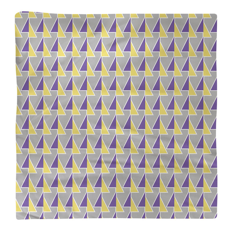 Serviette de table en coton à motif de flèches déplacées, H 0,1 po x l 10 po x P 10 po, Mauve/jaune, Polyester sergé