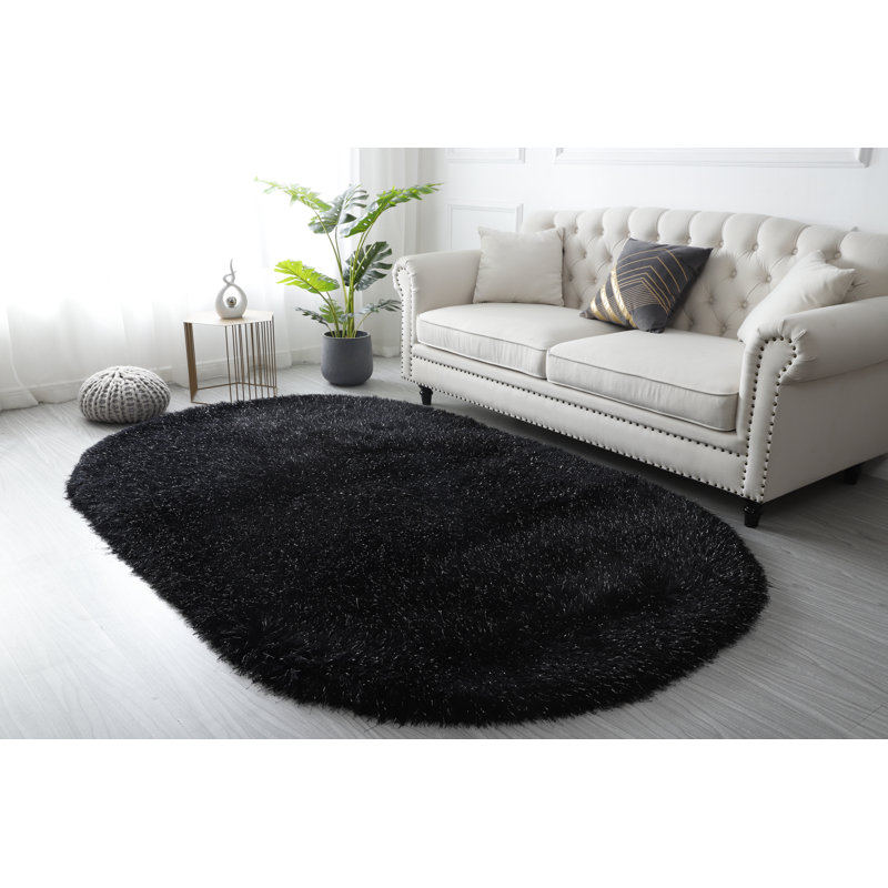 Varina Hand Tufted Indoor Rug, Oval 5' x 7'
