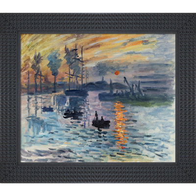 Impression, Sunrise 'par Claude Monet, peinture sur toile encadrée