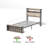 Twin Bed Frames With LED Light, Headboard, And Charging Station, Solid And Stable, Easy Assembly, No Box Spring Needed