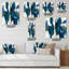Blue Glam Texture I - Horloge murale Glam-77066821