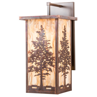 Rustic Lodge Steel Flush Mounted Sconce
