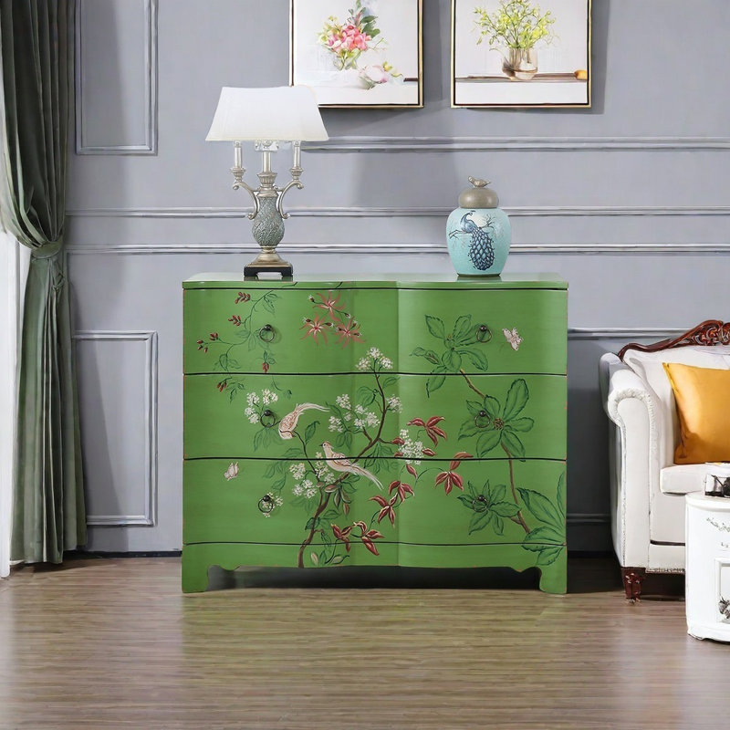 Commode décorative peinte