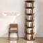 Bibliothèque rotative en bois massif noyer-118769610-118769613