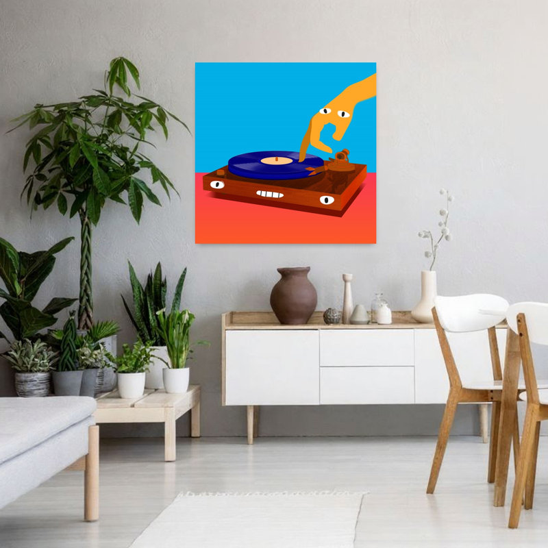 Art contemporain, art contemporain abstrait, H 36 po x l 36 po