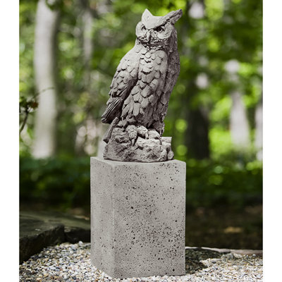 Large Horned Owl Statue