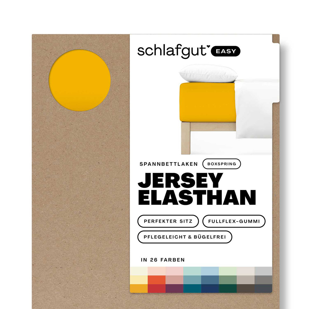 Jersey-Elasthan Spannbettlaken EASY für Boxspring 100% Baumwolle