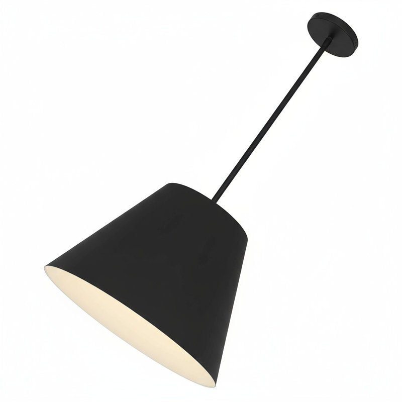 16 inch Diameter Integrated LED Black Pendant, 11" H x 16" W x 16" D, Black