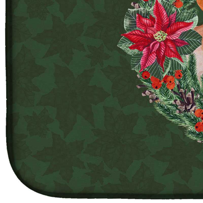 Tapis de séchage pour couronne de poinsetta labrador retriever
