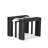 14-piece Dining Room Table Set a Rectangular Kitchen Table with a coffee Table and 12 Doeskin Linen Fabric Kitchen Chair, Wire Brushed Black-385238393-385238374-396451477