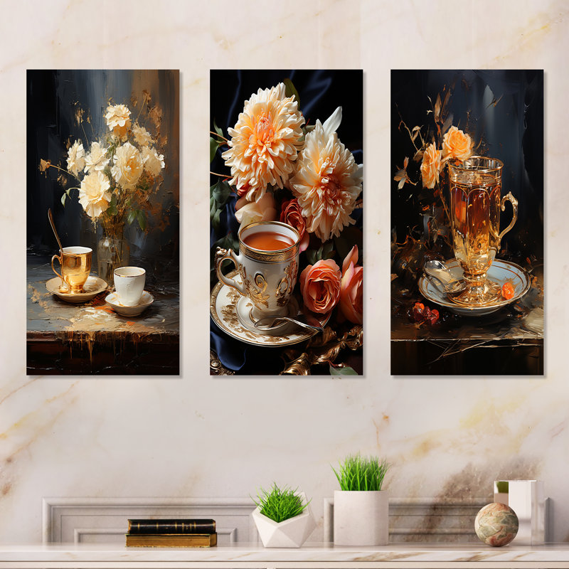 Tea Time Classic Sips, Toile tendue, H 28 po x l 36 po