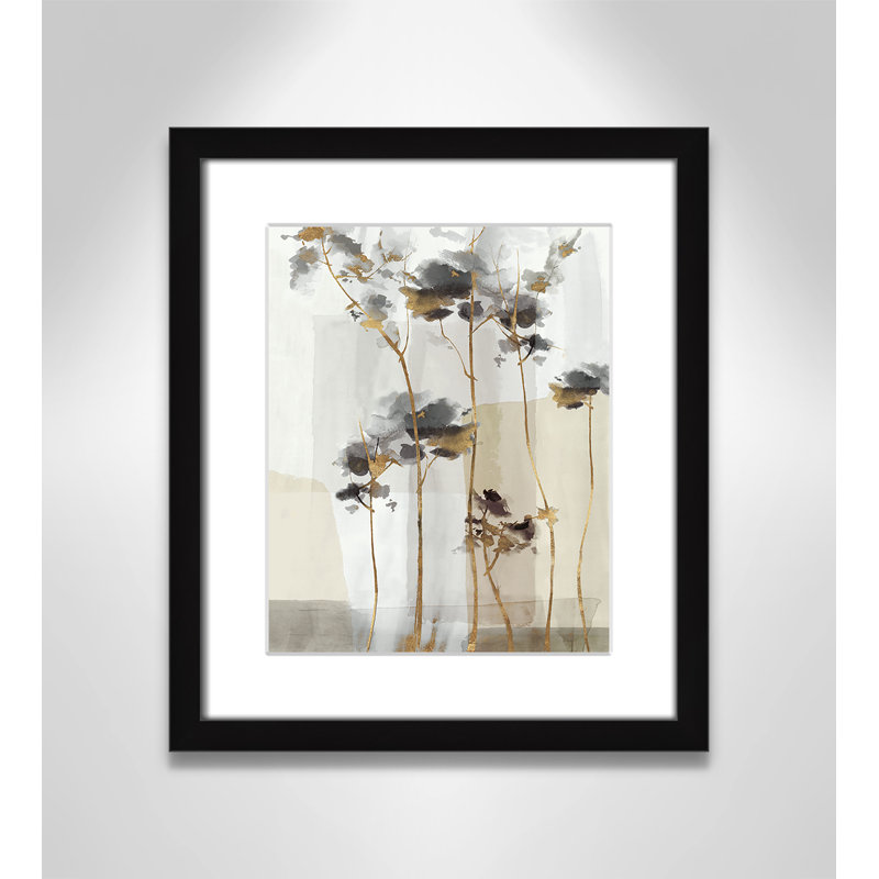 Impression Golden Zen II par Eva Watts, Matted Print, L 13 po x H 15 po, Noir satiné