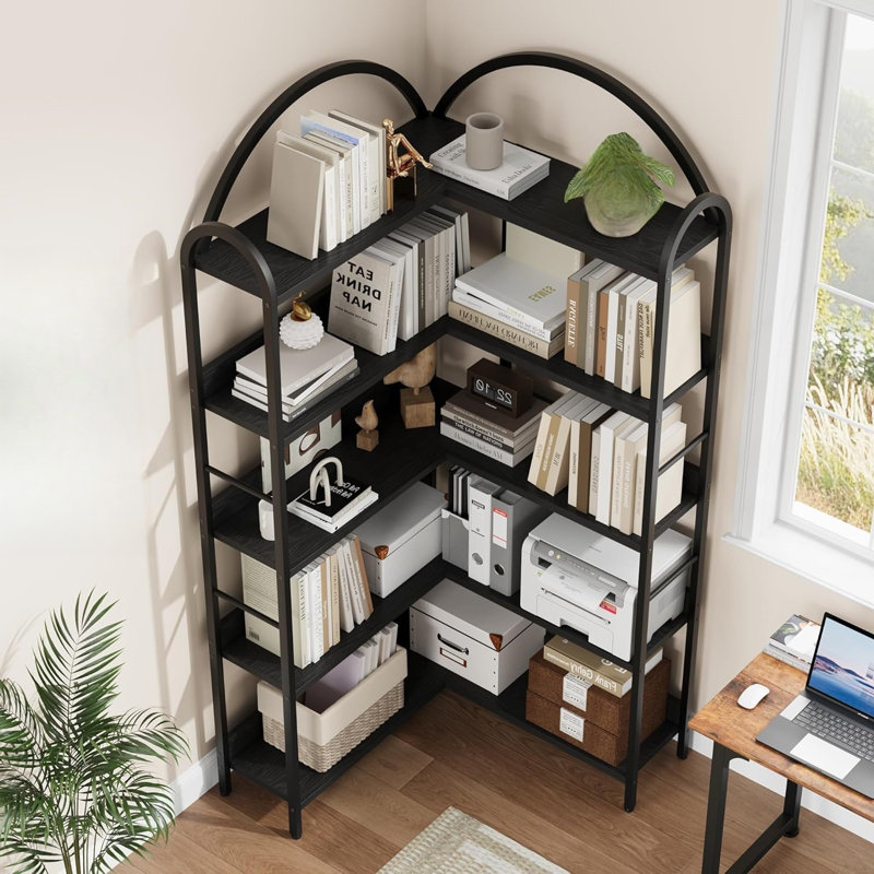Corner Bookcase, Black