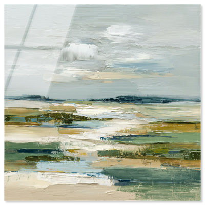 «Neutral Sprawl», impression murale paysage acrylique par Art Remedy, prête à être suspendue, 12 x 12
