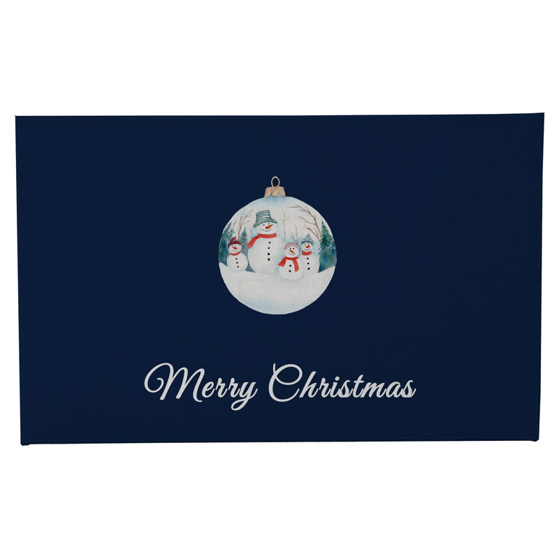 Paillasson Merry Christmas, Marine, L 21 po x L 34 po