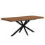 Industrial X-Leg Extendable Dining Table-1207115037