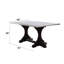 Collection de tables à manger Gerardo de style transitionnel (183 cm) – Plateau en marbre blanc et piètement en X en pin café foncé vieilli – Ensemble de salle à manger polyvalent, à la fois raffiné et décontracté