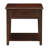 Walnut End Table with Bottom Shelf