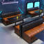 Banc rembourré en similicuir Nafsika-309740309