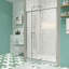 Porte de douche en verre pivotante l 50 à 54 po x H 71 po Piovt, porte de douche coulissante à cadre pivotant-112608384