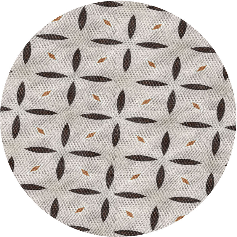 Tapis brun Sather, Rond 3 pi