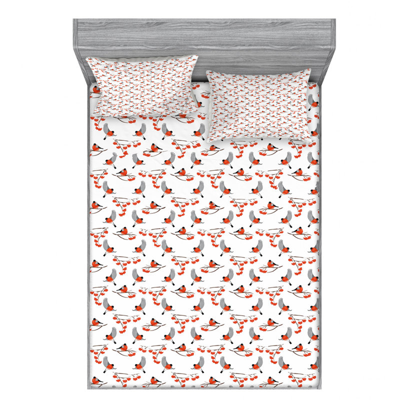 Microfiber Sheet Set, Queen Sheet Set with Fitted Sheet