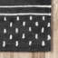 Tapis intérieur / extérieur en laine rayé tressé à la main noir / blanc-1839465678