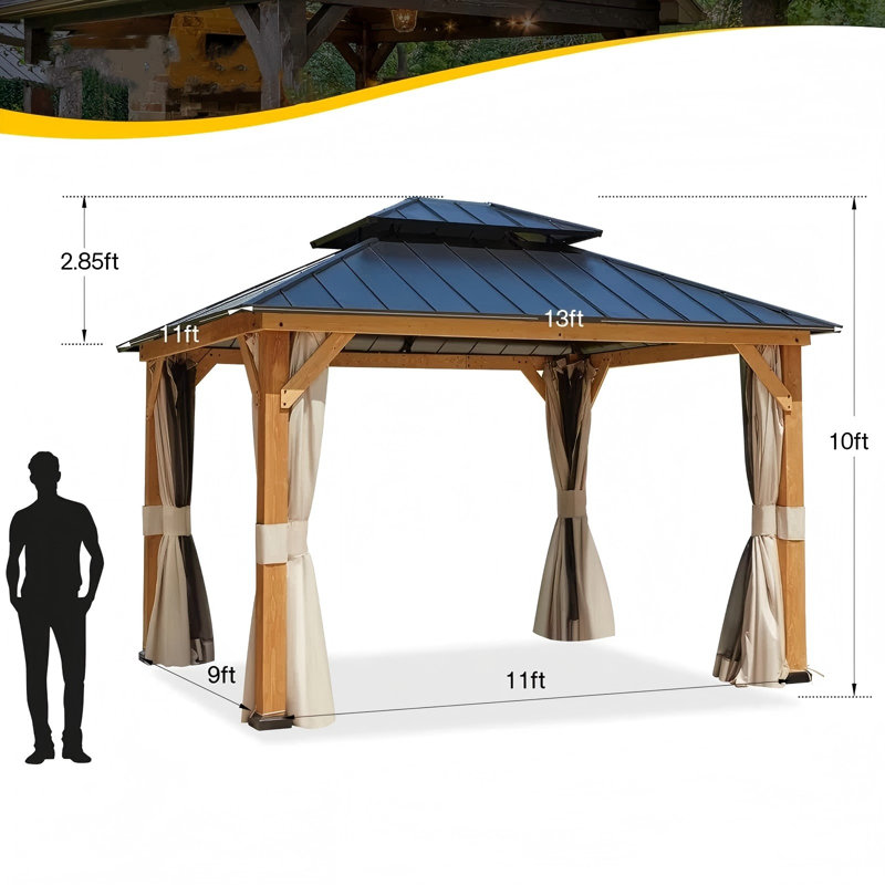  13 Ft. W x 11 Ft. D Patio Gazebo