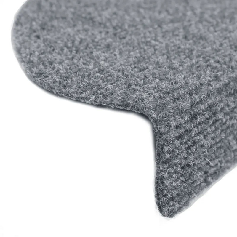 Ocracoke Non-Slip Grey Stair Tread, Semi-Circle 21cm x 65cm