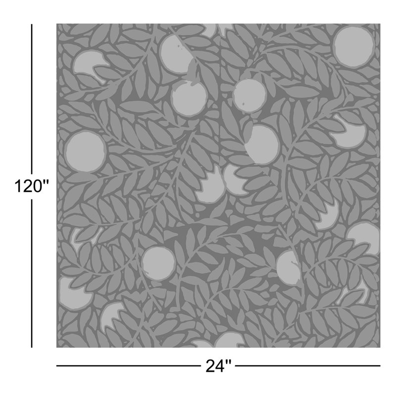 Signature Orange Grove 10' L x 24" W Wallpaper Roll, Forest Green, Non-pasted, Paper