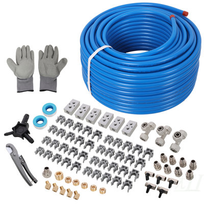 Tuyauterie de compresseur d'air de 1/2 po x 200 pi, tube PEX-AL-PEX de haute qualité, accessoires de compresseur d'air pour ensemble de tuyau d'air, tube bleu